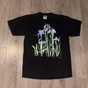 Vintage U.B.C. Botanical Garden Green Iris Floral Graphic